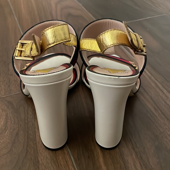 Gucci Grosgrain Web Aline Heel Sandal 38 - Picture 2 of 7